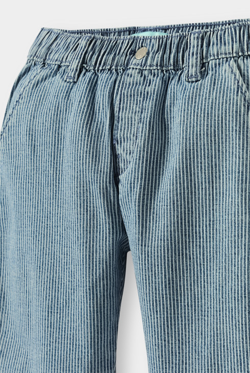 Pantalon large rayé bleu bébé garçon 2