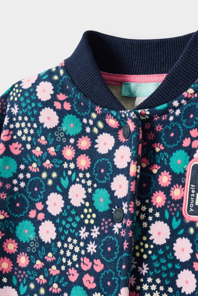 Blouson imprimé rose fleuri bébé fille - Imprimé rose