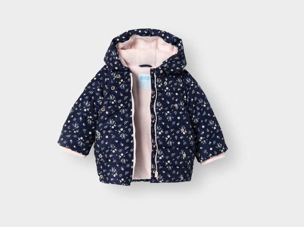 Doudoune doublée bleu bébé fille 2