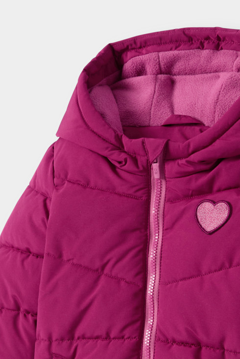 Doudoune matelassée fuchsia bébé fille