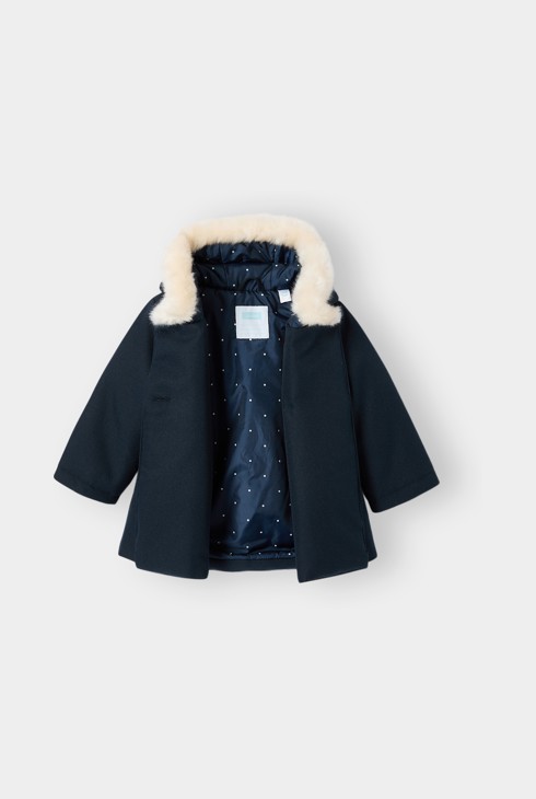 Abrigo azul forrado para niña 2