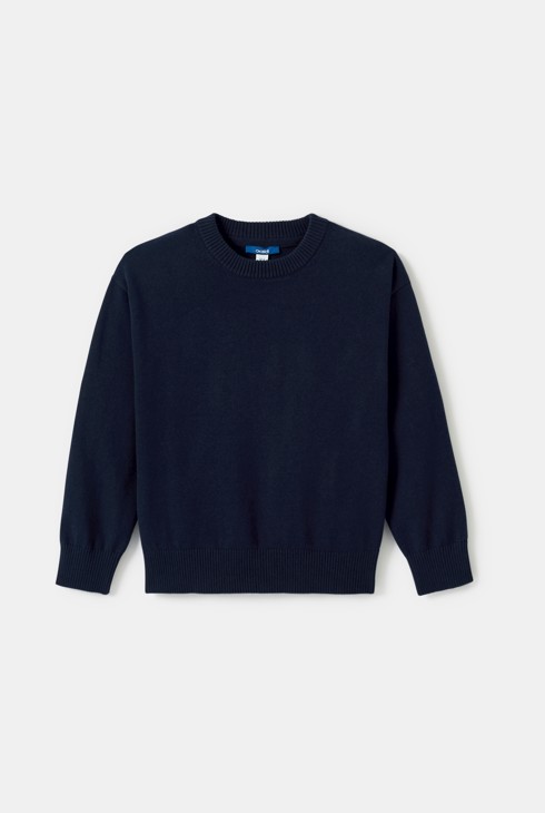Pull maille tricot bleu marine garçon 1
