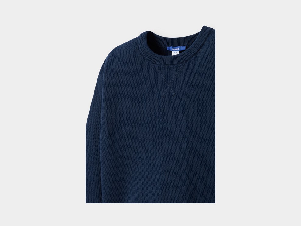 Marineblauer Strickpullover für Jungen 2