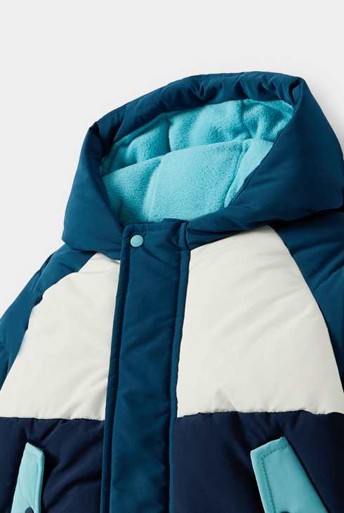 Doudoune chaude bleu bébé garçon