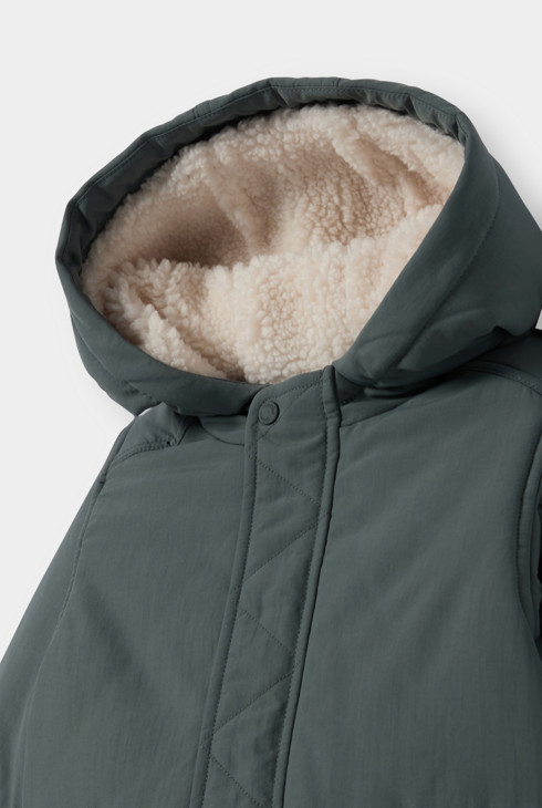 Parka 2 en 1 vert kaki bébé garçon