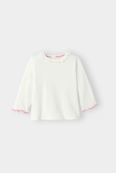 Robe à bretelles et t-shirt fleuri rose bébé fille