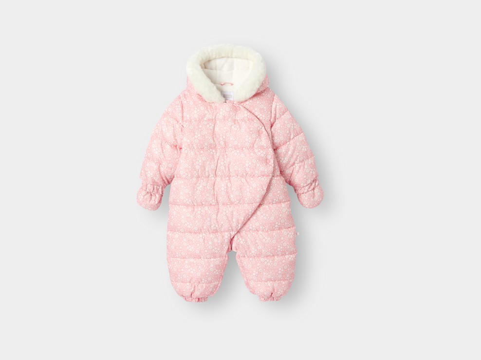 Combinaison pilote chaude rose bébé fille 1