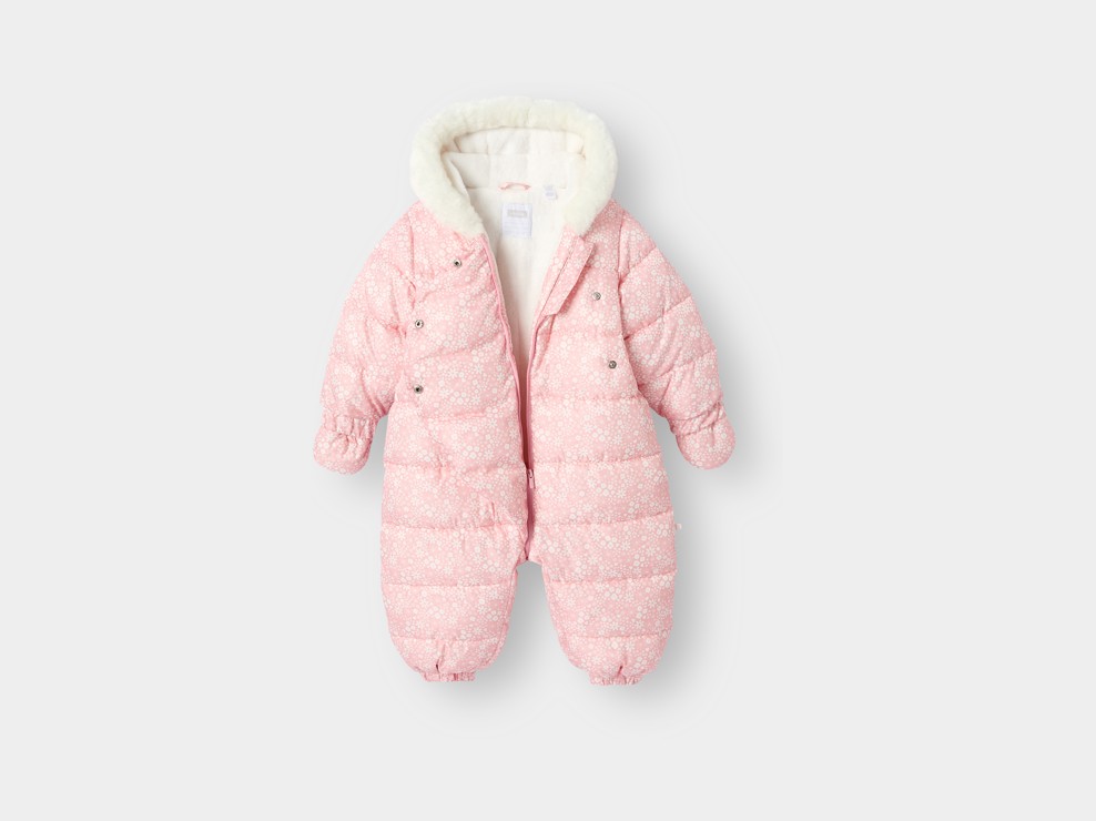 Combinaison pilote chaude rose bébé fille 2