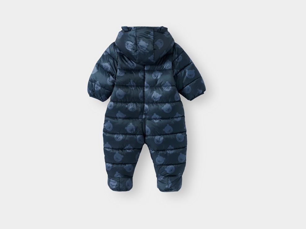 Combipilote matelassée ourson bleu marine bébé garçon 2