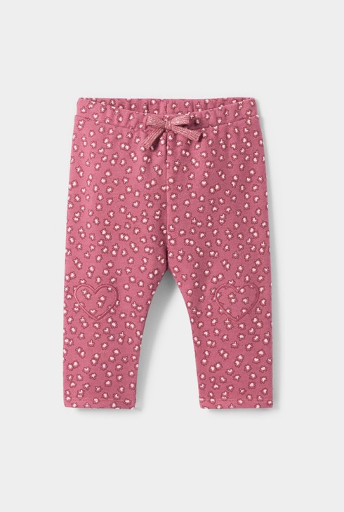 Legging molleton puzzle rose bébé fille 2