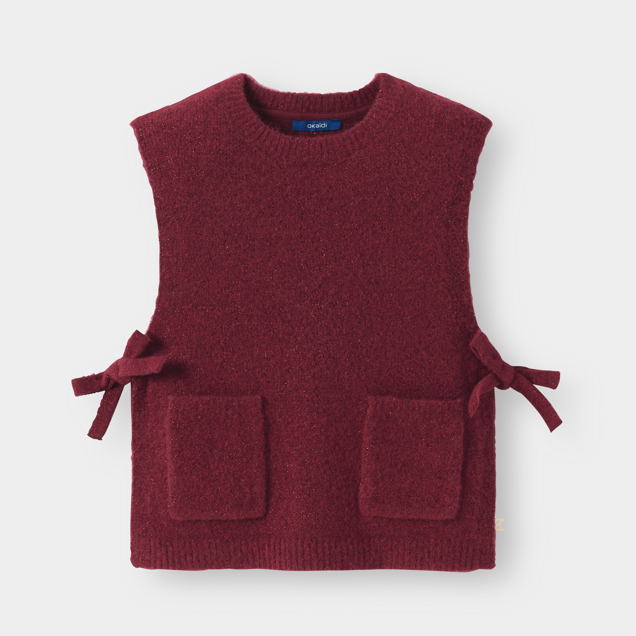 Pull sans manches beige fille - Rose Valériane