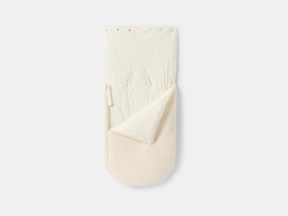 Beiger Sherpa-Schlafsack für Neugeborene, unisex 2