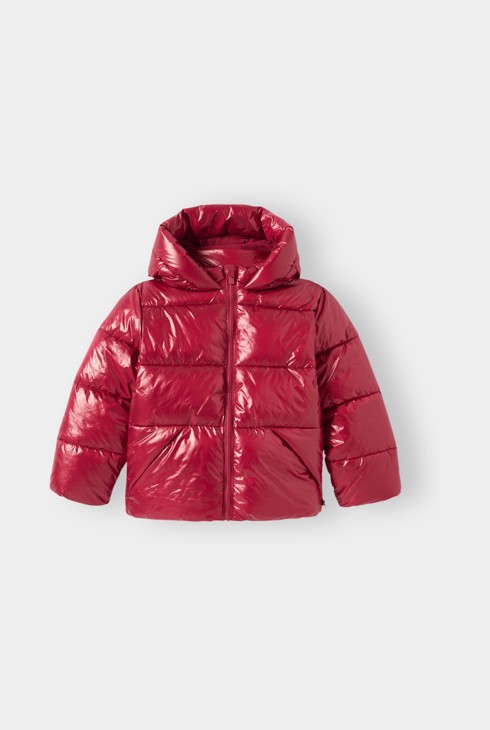Doudoune doublée rouge fille