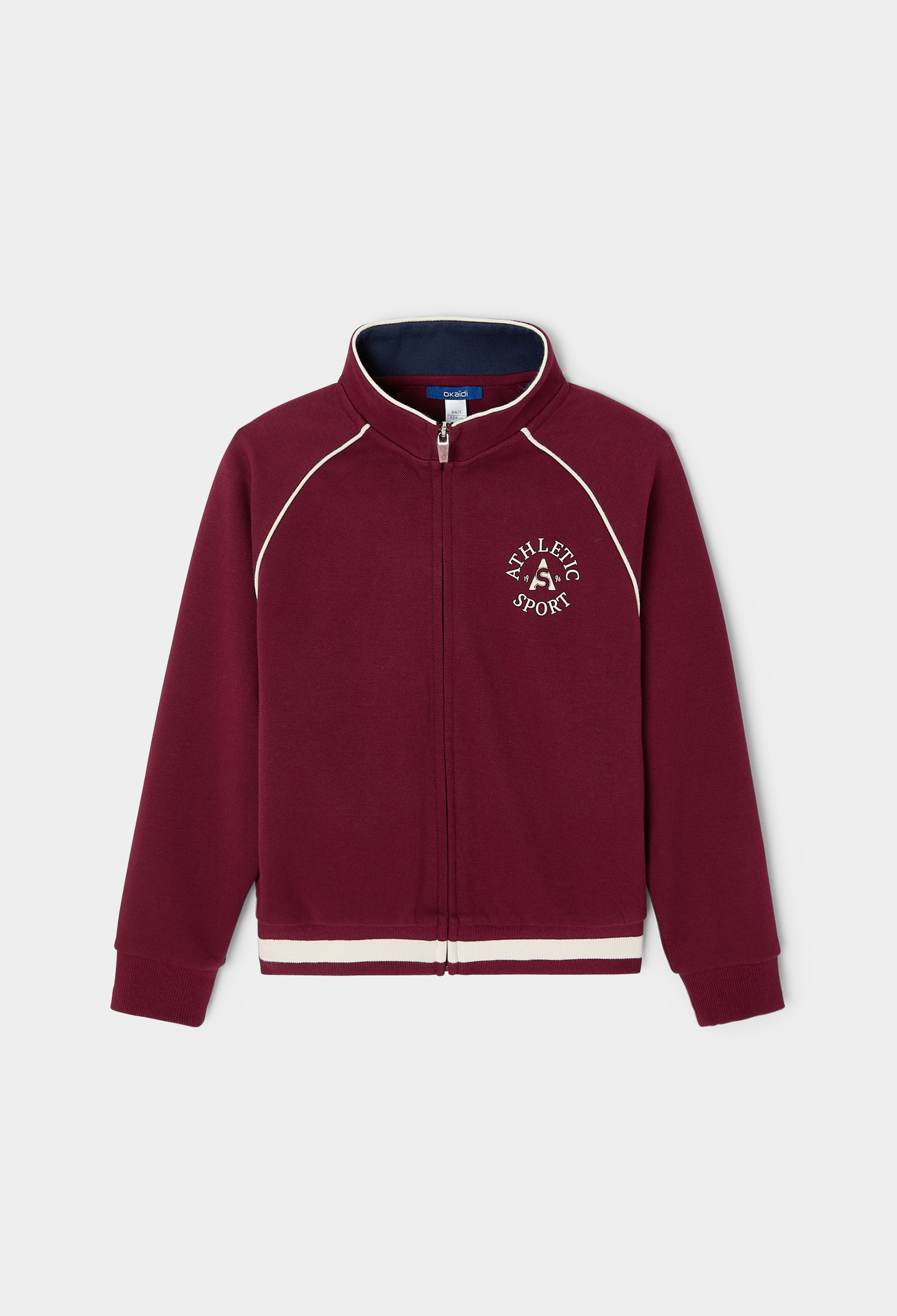 Veste zippée bordeaux garçon - Prune