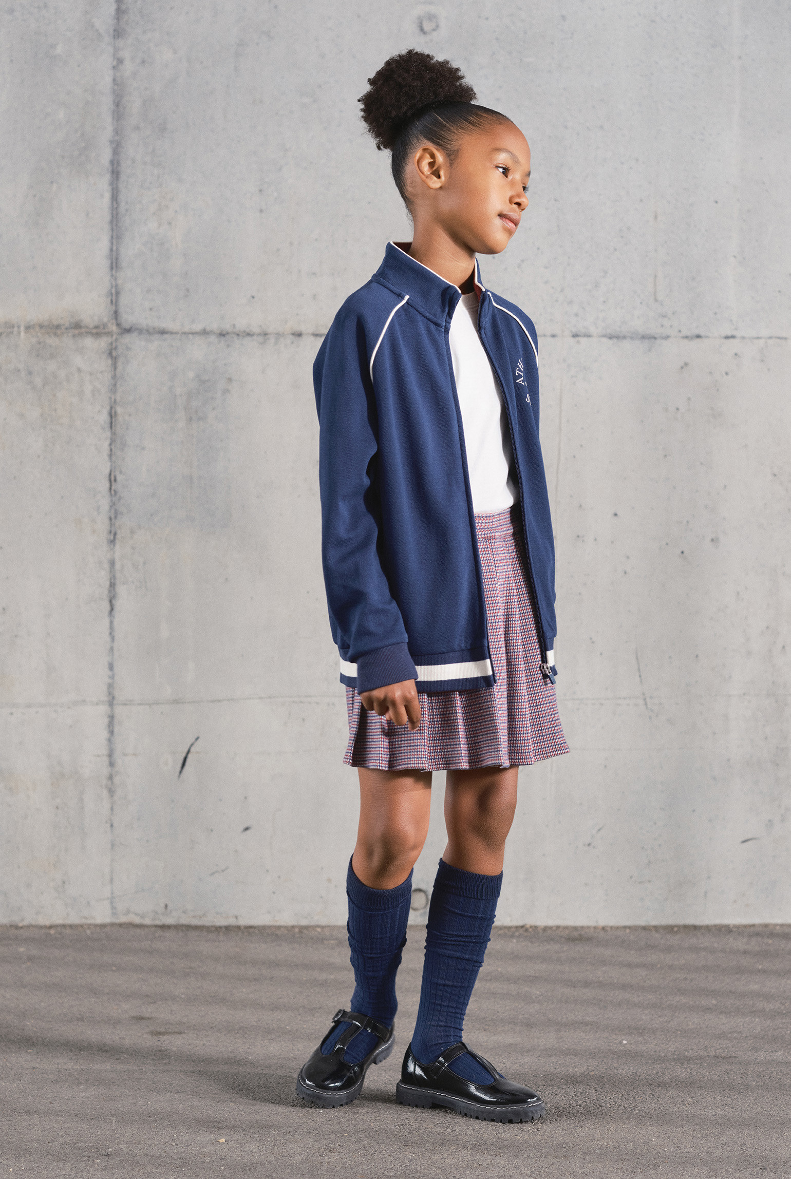 Veste zippée bordeaux garçon - Bleu navy