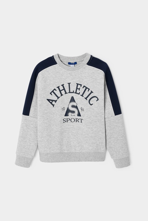Grijze "Athletic" sweater voor jongens 2