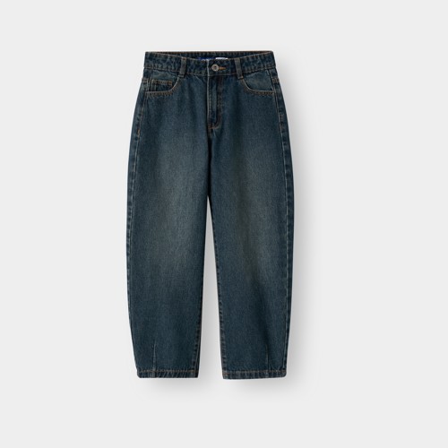 Jean Forme Balloon Bleu Fille - Bleu Grisé - 6A - OKAIDI