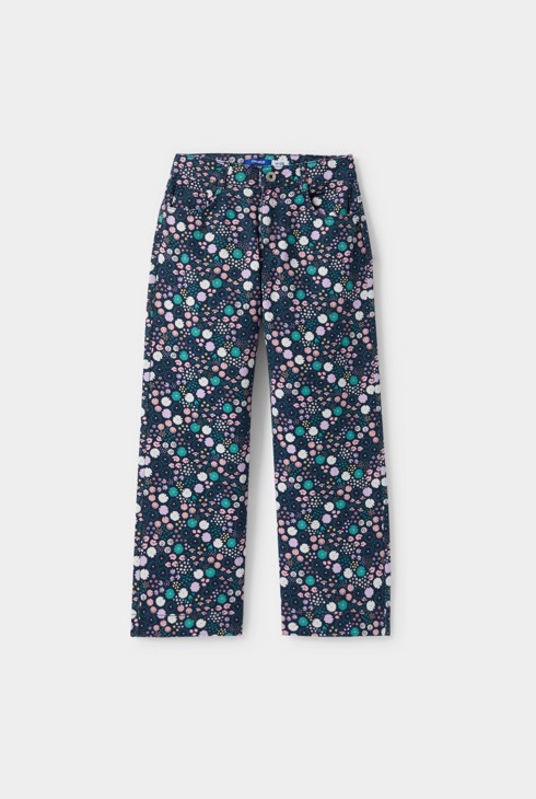 Pantalon imprimé multicolore fleuri fille 2