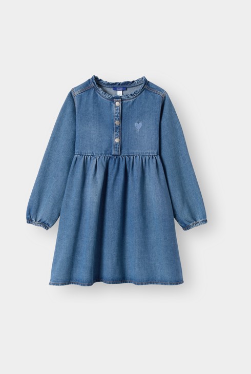 Vestido de vaquero azul para niña 2