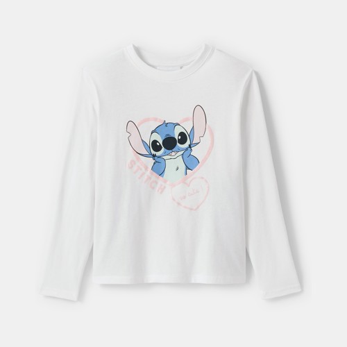 T-shirt Lilo Et Stitch Blanc Fille - Blanc Écru - 10A - OKAIDI