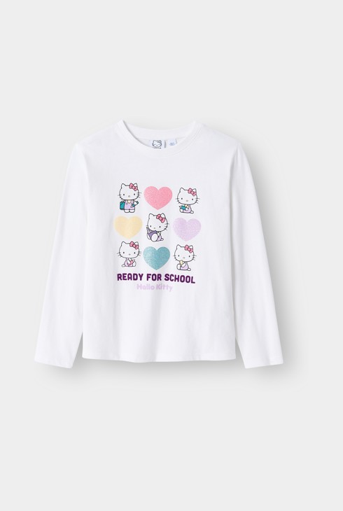 T-shirt Hello Kitty blanc fille 2