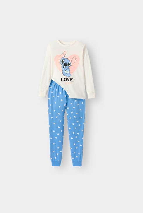 Blauwe pyjama-set voor meisjes met Lilo en Stitch 2