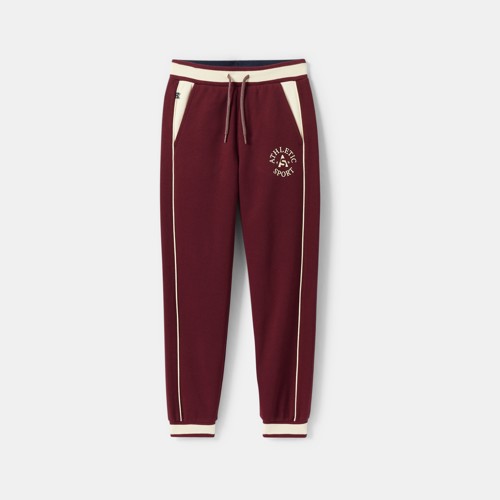 Jogging Maille Fantaisie Bordeaux Garçon - Prune - 3A - OKAIDI