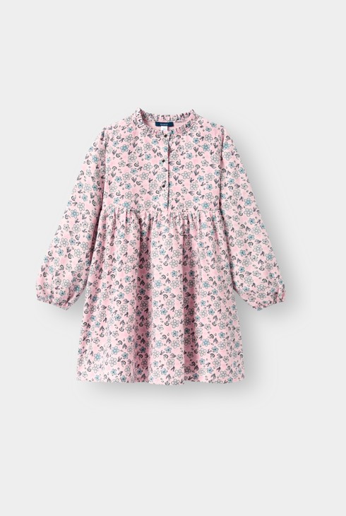 Roze jurk met bloemenprint voor meisjes 1