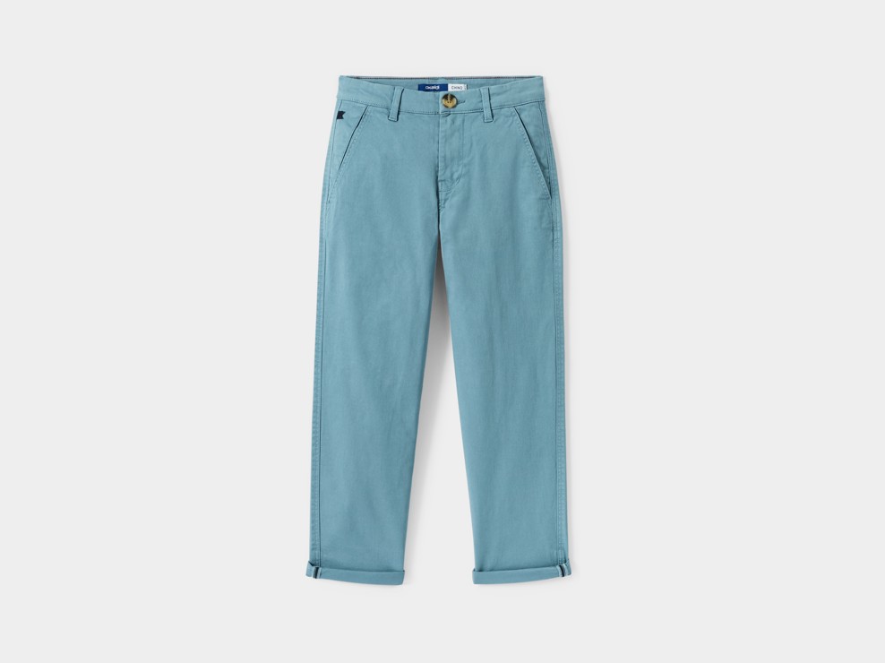 Pantalon chino bleu garçon 1