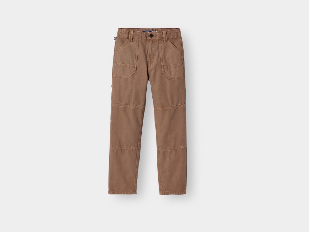 Pantalon cargo coupe relax marron garçon 1
