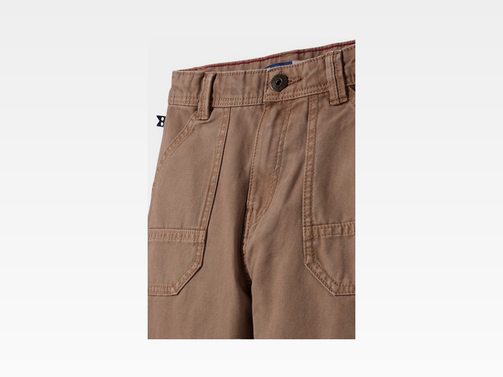 Pantalon cargo coupe relax marron garçon 2