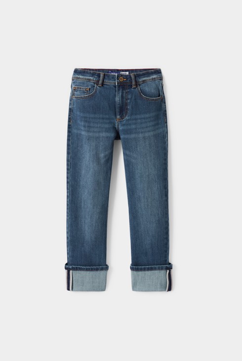 Jean droit bleu garçon 1