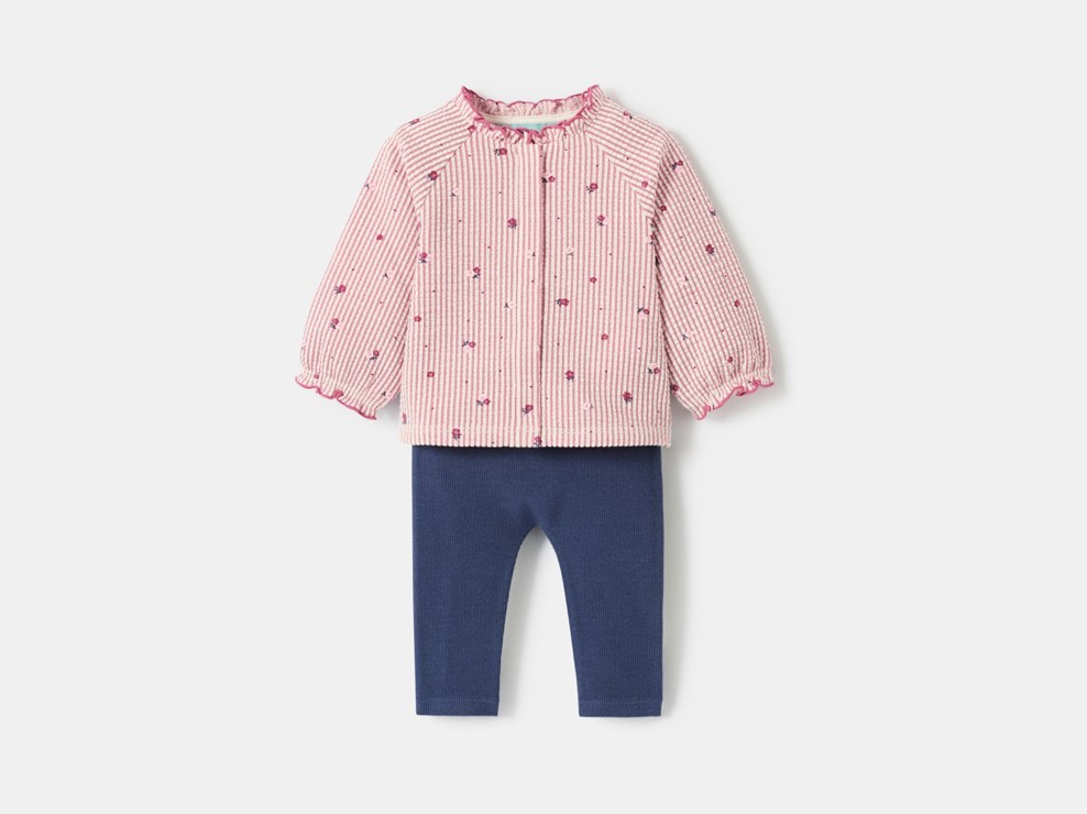 Completo stampato rosa per neonata 1