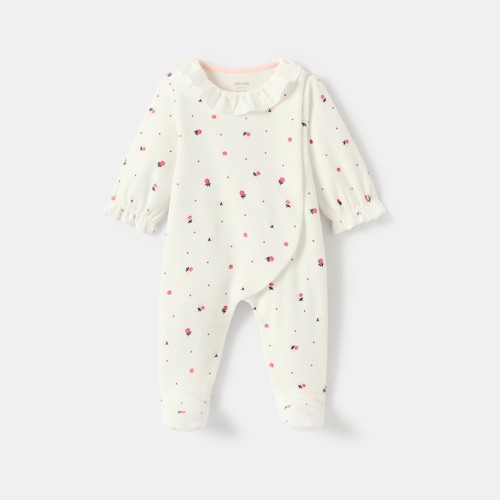 Dors-bien Blanc Ivoire À Motif Fleur Bébé Fille - Imprimé Rose - 1M - OBAIBI