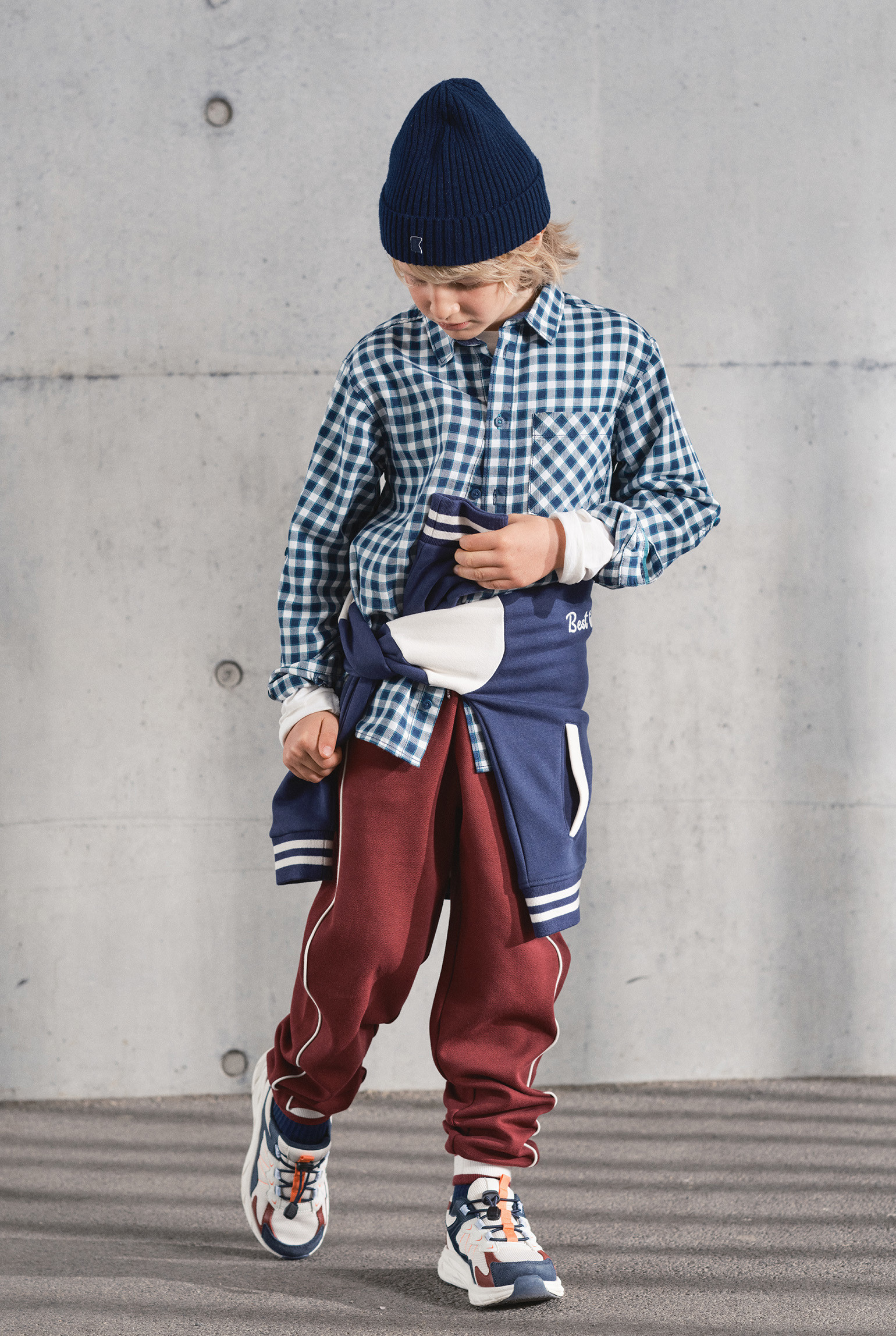 Chemise à carreaux bleue garçon - Carreaux bleu