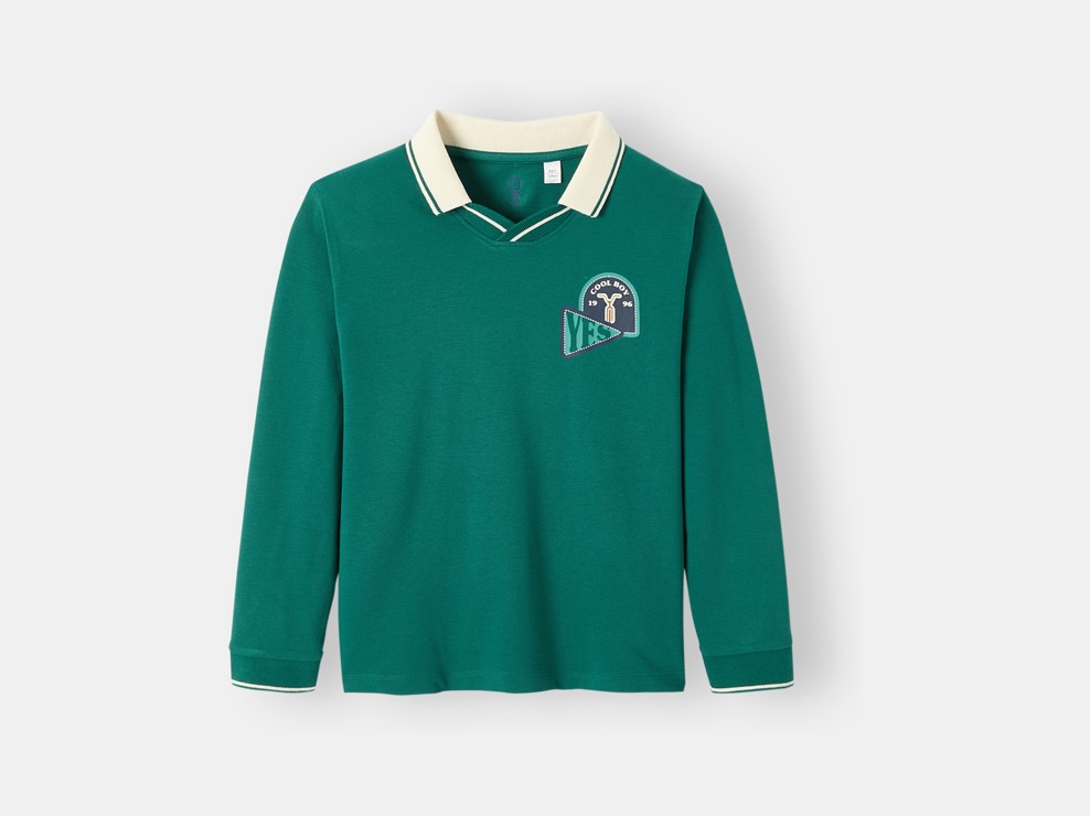 Grünes Polohemd für Jungen 1