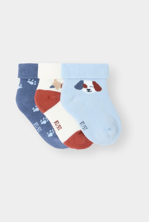 Lote de 3 calcetines azules para bebé niño 1