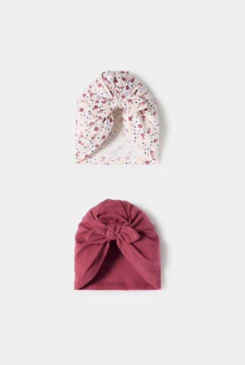 Roze tulband voor babymeisjes (set van 2) 1