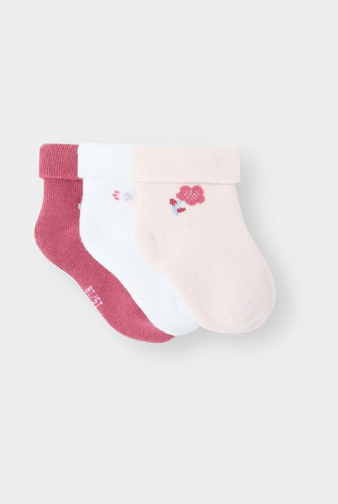 Lote de 3 calcetines rosas para niña 1