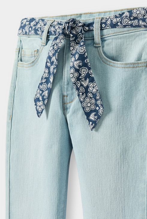 Jean skinny bleu clair fille 2