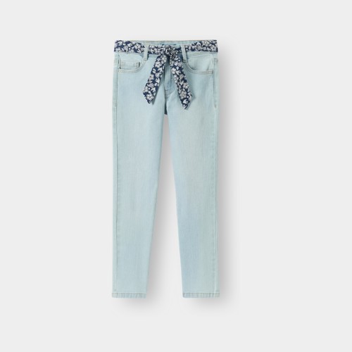 Jean Skinny Bleu Clair Fille - Denim Bleached Blue - 5A - OKAIDI