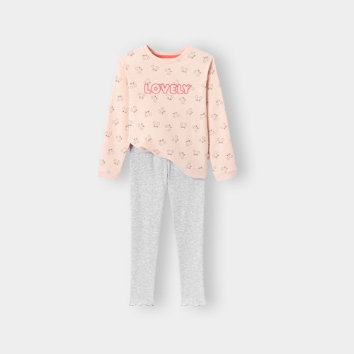 Pyjama Polaire Souris Rose Fille - Rose Pâle - 14A - OKAIDI