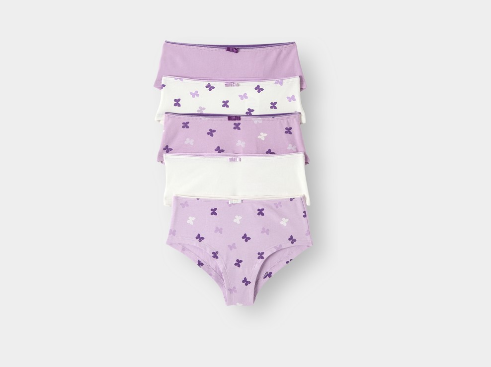Lot de 5 culottes violettes fille 1