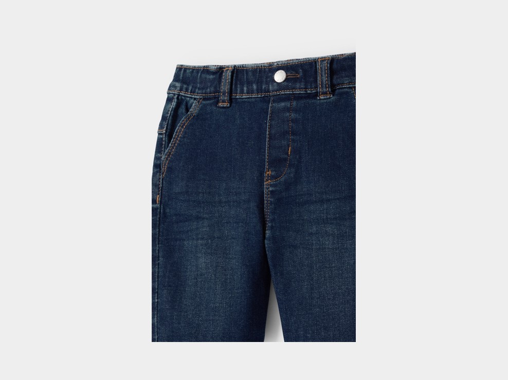 Dunkelblaue Regular-Jeans für Babyjungen 2