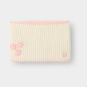 Snood maille tricot doublé écru bébé fille