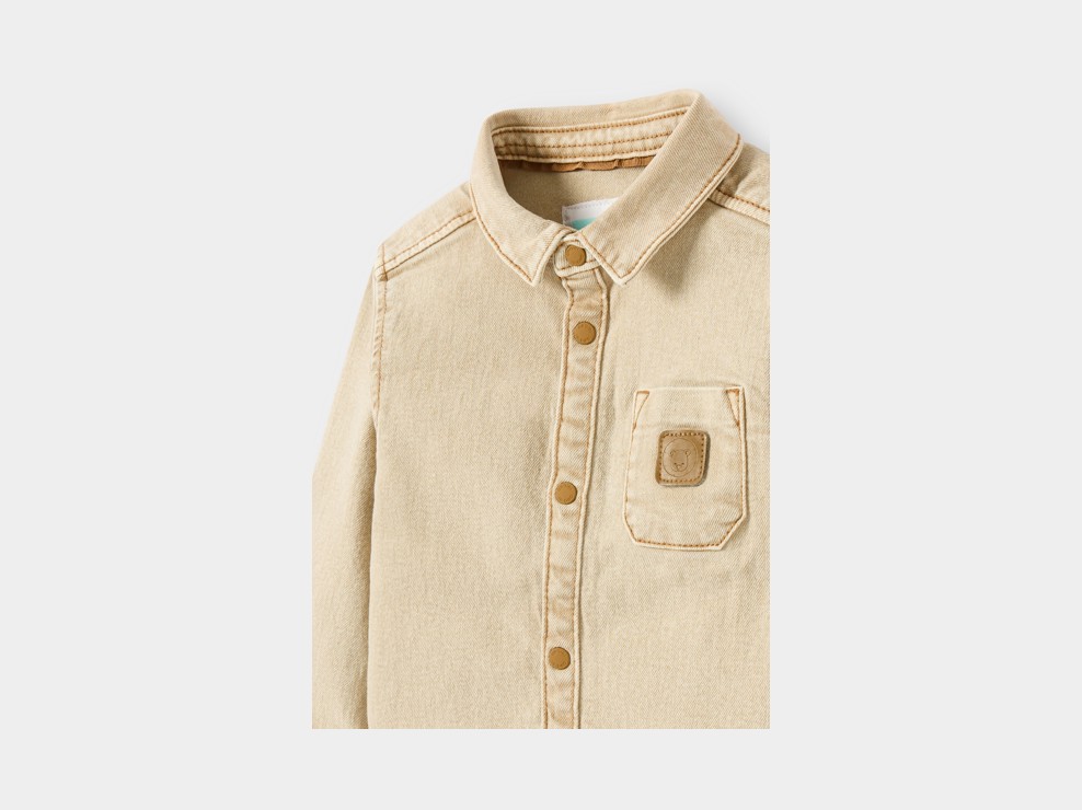 Chemise beige bébé garçon 2