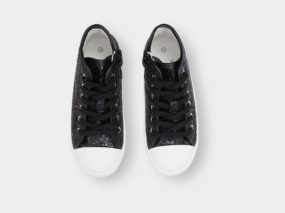 Schwarze Sneaker mit Glitzer für Mädchen 1