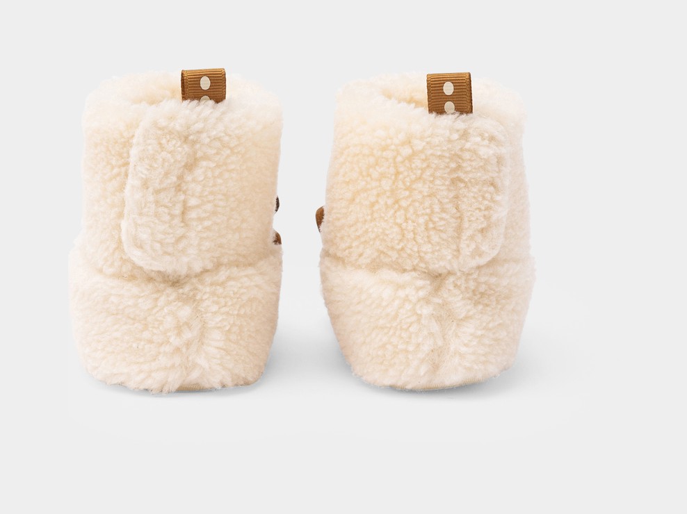Chaussons sherpa rennes beige bébé mixte 2