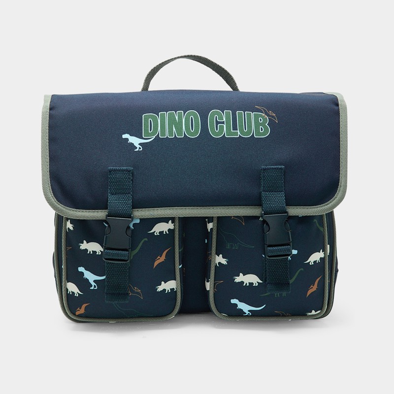 Zaino blu con dinosauri per bambino