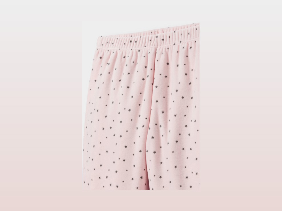 Pyjama chouette velours gris fille 2